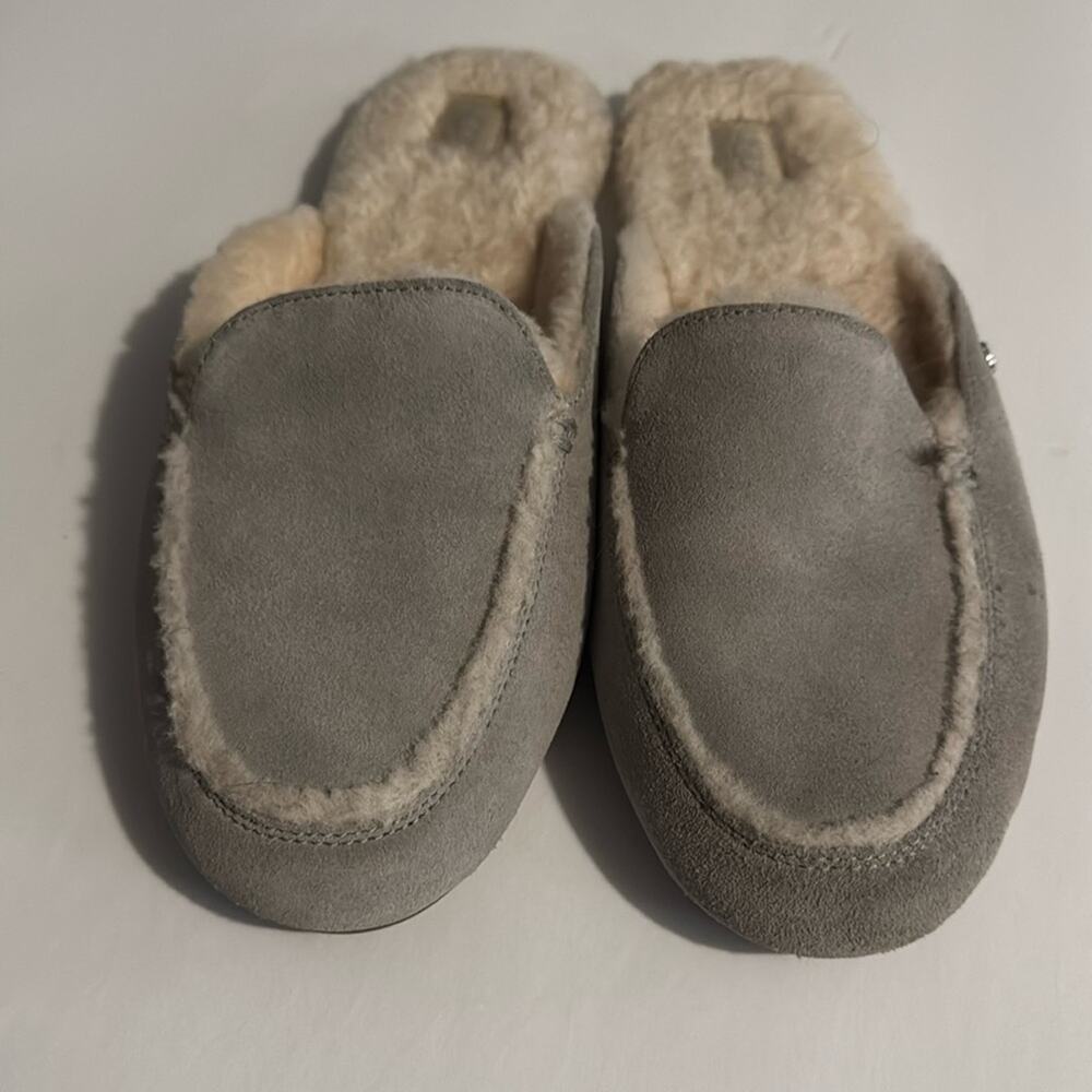 UGG Women's Lane Suede Slipper Shoe Seal Gray  Cozy Winter Holiday